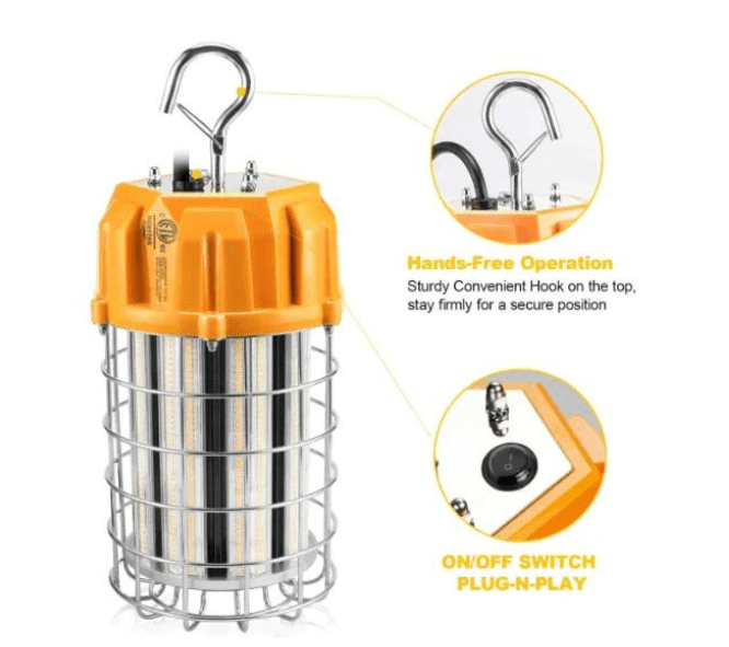 Work Lights, 60 Watt  5000K, 8400 Lumens, 100-277VAC