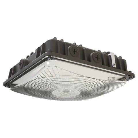 LED Parking Garage Light - 30W/45W/63W Adjustable - 8,505 Lumens - CCT Selectable 4000K/5000K - IP65 Rated - UL & DLC Listed - 120-277V- Bronze Housing