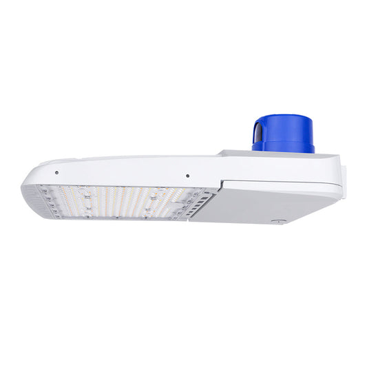 LED Area Light, 80W/100W/120W/150W Selectable Wattage and CCT 3000K/4000K/5000K, 22,500 Lumens, Shorting Cap Included, White Finish