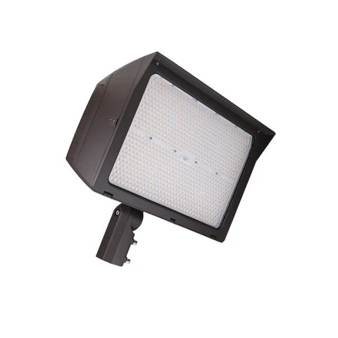 LED Flood Light – Adjustable Wattage 300W/400W/500W - Slip Fitter, Yoke Mount & U-Bracket Included - High-Powered Outdoor Lighting