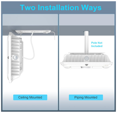 LED Canopy Light - Bult-in Photocell, 100W/80W/60W, 4500K-5700K, 13,500 Lumens, 100-277 VAC