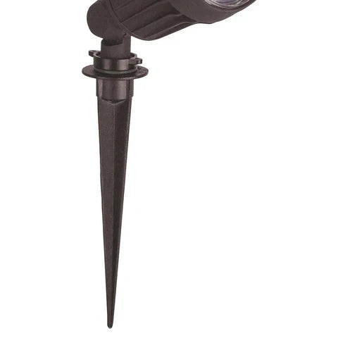 10W LED Landscape Light - 800 Lumens - 3000K Warm White - 12V DC - Ground Stake Mount - Bronze Housing - IP65  ETL Listed