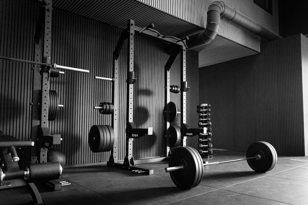 Power rack and weight bench setup