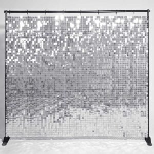 Yescom 10'x8' Sequin Shimmer Wall Backdrop (Sturdy Stand Included)