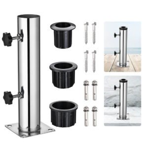 Yescom Stainless Steel Umbrella Mount to Deck/Dock/Concrete for 2 1/8"