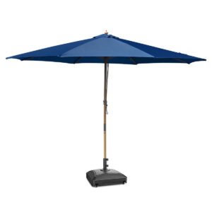 Yescom 13ft Wood Patio Umbrella with Base & Wheels
