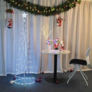 Yescom 6' Lighted Spiral Christmas Tree Xmas Decor Battery Operated