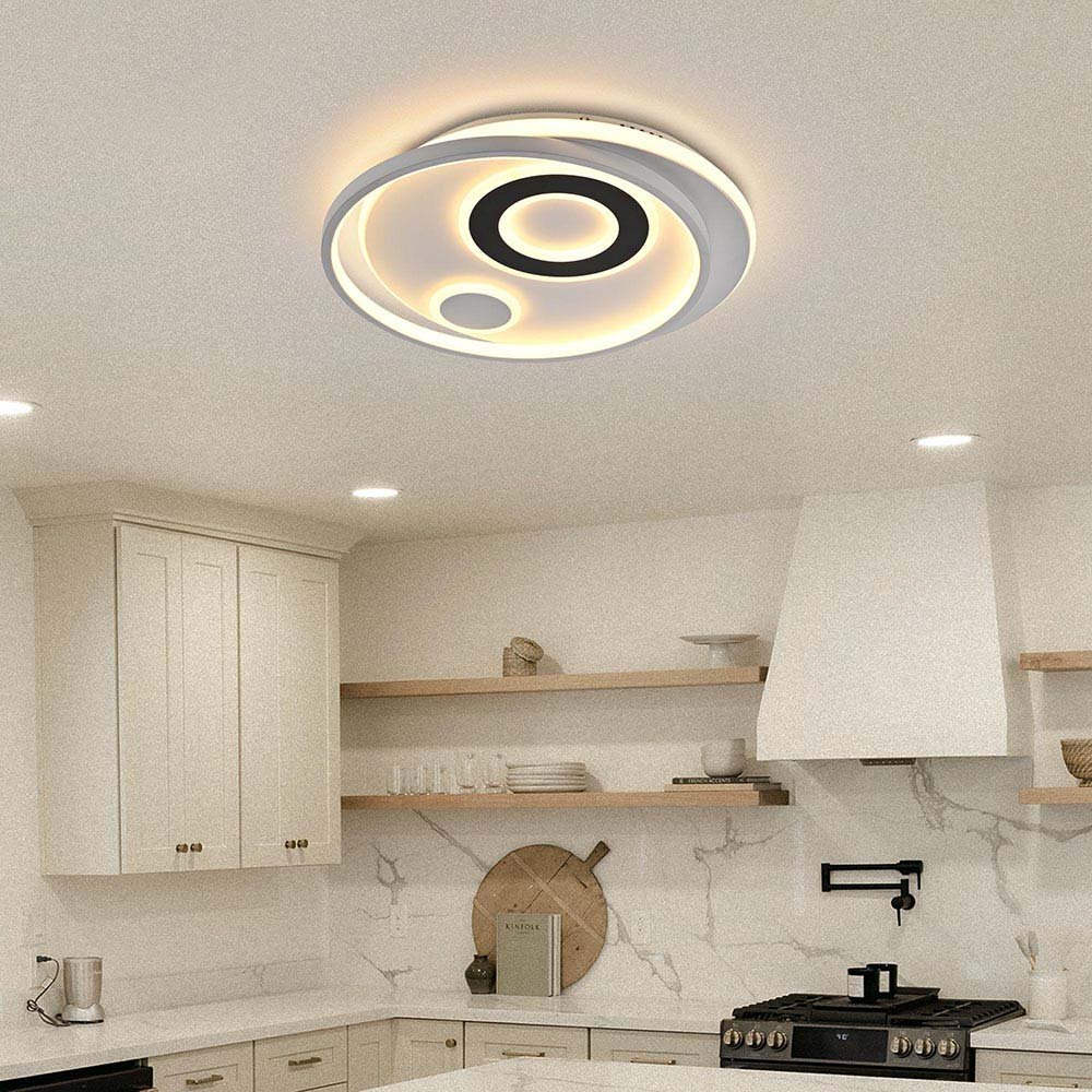 Yescom Modern Circle Ceiling Flush Light with Remote