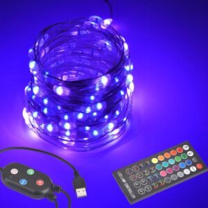 Yescom LED Christmas Light APP Bluetooth Remote Control Mulit-Color 33ft