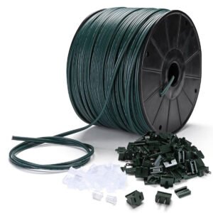 Yescom Electrical Zip-Cord Wire Spool of 500ft SPT-1 with Plugs & End Caps