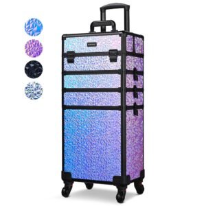 Byootique 4 in 1 Rolling Makeup Case Aluminum Keylock