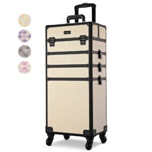 Byootique Rolling Makeup Case Art Deco Artist Travel Case