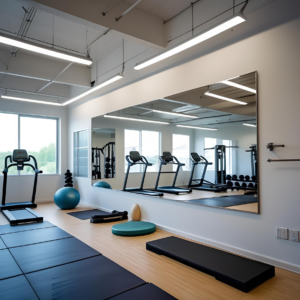 Gym Mirror - Set of 2 Pieces – Large Wall-Mounted Mirrors for Home Gym - Fitness Studio - and Commercial Use