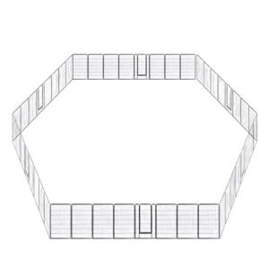 Yescom Heavy Duty Dog Playpen 48" Tall 48-Panel Puppy Pen Metal