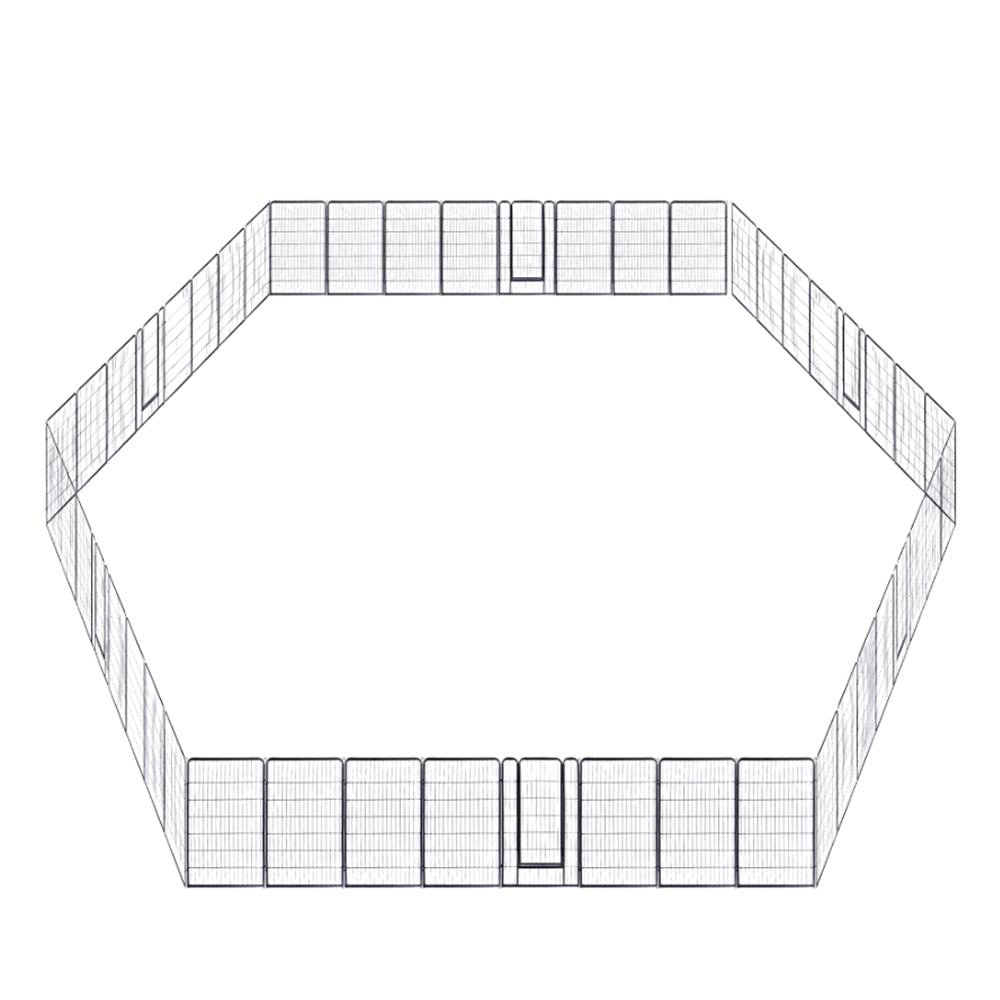 Yescom Heavy Duty Dog Playpen 48" Tall 48-Panel Puppy Pen Metal