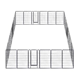 Yescom Heavy Duty Dog Playpen 48" Tall 24-Panel Puppy Pen Metal