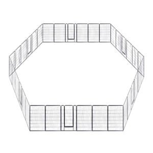 Yescom Heavy Duty Dog Playpen 48" Tall 36-Panel Puppy Pen Metal
