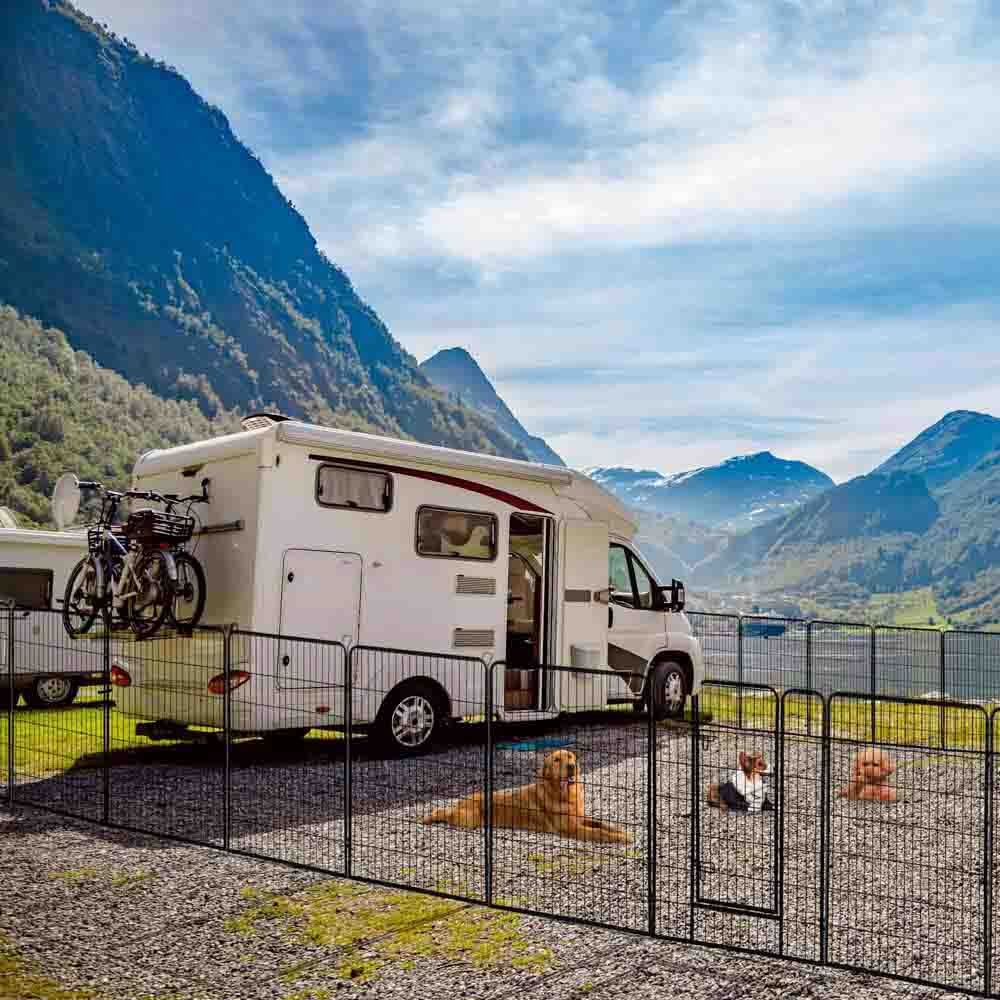 Yescom Heavy Duty Dog Playpen 48" Tall 6-Panel Puppy Pen Metal