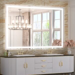 3-Color Dimmable Frontlit LED Bathroom Mirror – ETL Certified - Anti-Fog - Wall-Mounted Vanity