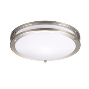 LED Flush Mount Light - Dual-Ring, 12 Inch, 15W, Selectable CCT, 1,000 Lumens, 120 VAC