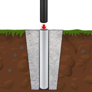 Yescom Sectional In-ground Flagpoles Sleeve for 20', 25', 30'