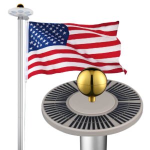 Yescom Bravery Flagpole with Light 13Gauge (20ft,25ft,30ft Options)