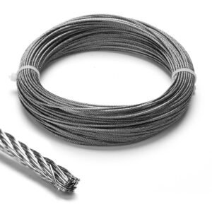 Yescom 1.5mm Wire Rope Type 304 Stainless Steel, 7x7, 1/16"x100'