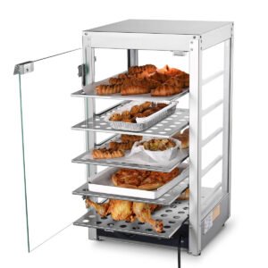 Yescom Pizza Food Warmer Commercial Countertop Display Case 5-Tier 15x15x28
