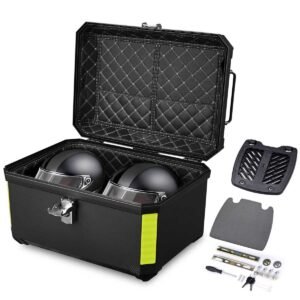 Yescom Motorcycle Trunk Box with Backrest Scooter Tour Pack