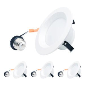4 Inch LED Recessed Downlight, 10W, Selectable CCT, 750 Lumens, 120 VAC