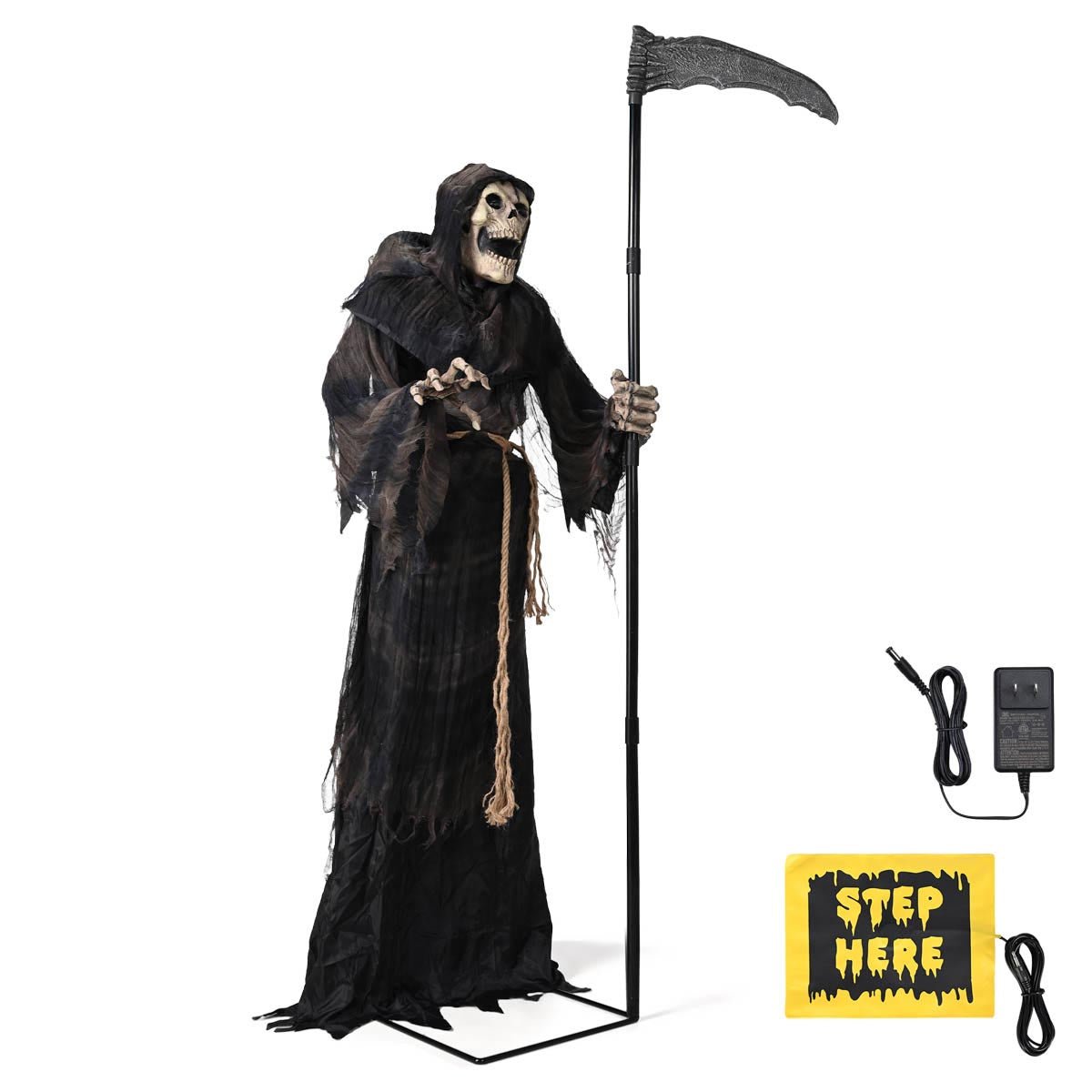 Yescom 6ft Grim Reaper Halloween Decoration Haunted House Props