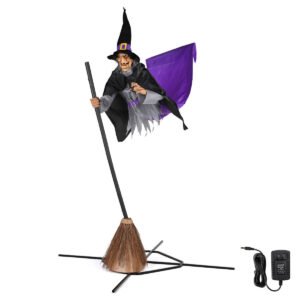 Yescom 9ft Halloween Yard Decoration Flying Witch Animatronic