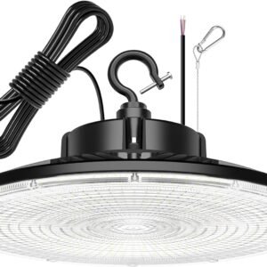 LED UFO High Bay Light with ANT-5-4B sensor base, Selectable 300W/240W/200W, 3500K/4000K/5000K, 45,000 Lumens, 120-277 VAC