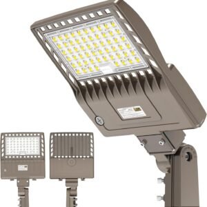 320W LED Parking Lot Light, 44,800 Lumens, 5000K, Slip Fitter Mount, 277-480 VAC