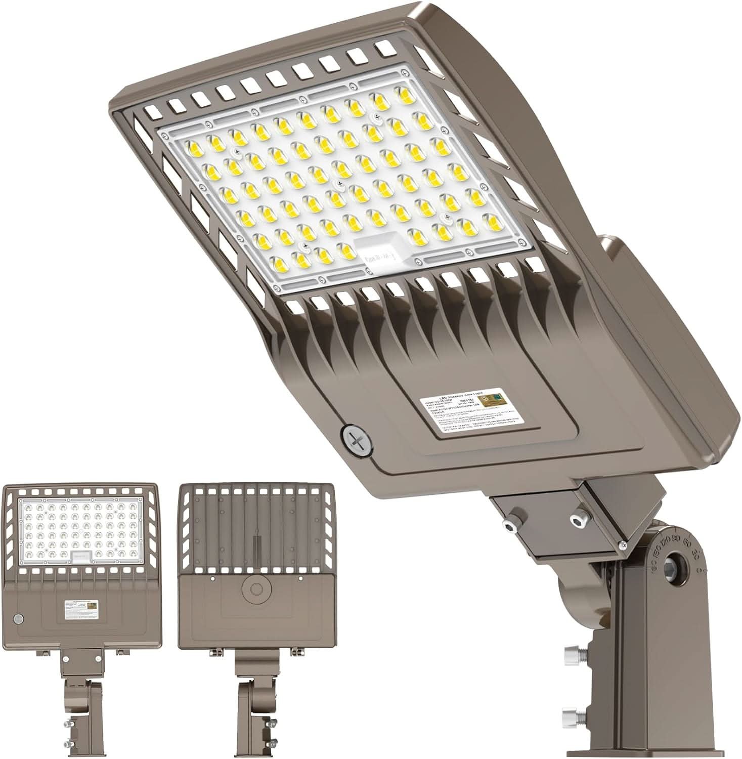 200W LED Parking Lot Light, 28,000 Lumens, 5000K, 100-277 VAC, Slip-fitter Mount