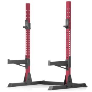 Squat Rack Bench Press with Adjustable Safety Spotters
