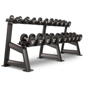 12-Sided Commercial Urethane Dumbbells (5-50 lb and 5-75 lb Sets)