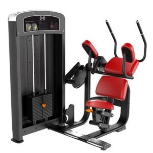 Elite Selectorized Ab Crunch Machine - Muscle D Fitness - Commercial Grade - Adjustable Seat - Pin Selectorized - Abdominal Workout
