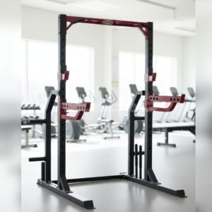 Compact Half Cage - Muscle D Fitness - Bar & Plate Storage and Dip Station Included