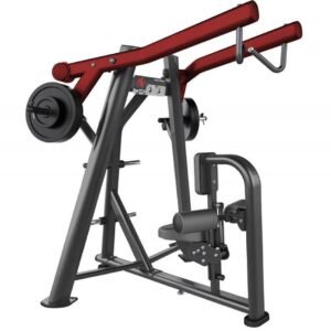 Elite Leverage High Lat Row - Muscle D Fitness - Commercial - Adjustable Seat - Plate Loaded - Back Workout