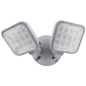LED Emergency Light, 2 Remote Head Lamp 1.2W, 4000K, 120-277 VAC