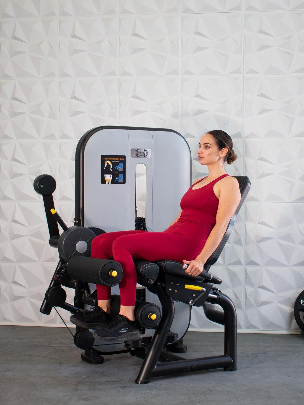 Vogue Leg Extension/Seated Leg Curl Combo - Muscle D Fitness - Adjustable Seat - Pin Selectorized - Quads Hamstring Machine