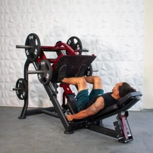 Pro Strength Linear Bearing Leg Press - Muscle D Fitness - Adjustable Back Pad - Plate Loaded
