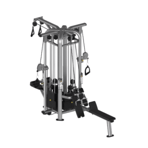 4 Stack Megatron Deluxe Jungle Gym - Muscle D Fitness - Commercial Lat Pull, Low Row, Adj. Hi/Low Pulleys