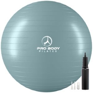 Yoga Ball for Pregnancy, Fitness, Balance, Workout at Home, Office and Physical Therapy (Mist)