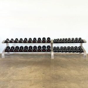 Three Tier 9 Pairs Dumbbell Rack - Muscle D Fitness - Commercial Grade 3 Tier Dummbbell Rack