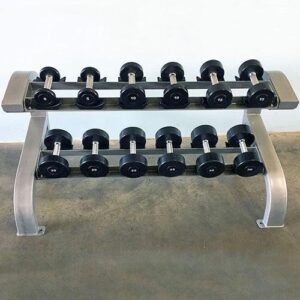 Two Tier 6 Pairs Dumbbell Rack - Muscle D Fitness - Durable 2 Tier 6 Pair Dumbbell Rack