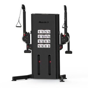 Megatron Multi-Functional Trainer - Muscle D Fitness - Selectorized Weight Adjustment - Adjustable Arms - Single Handle Attachments