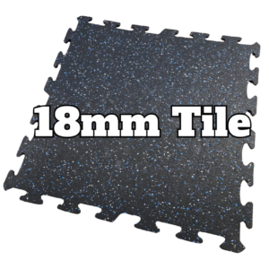 NEW Hammer Clad 18mm (3/4" Nominal) Premium Rubber Floor Tiles and Gym Tile Flooring Interlock