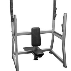 Olympic Military Bench - Muscle D Fitness - 11 Gauge Steel - Commercial Upholstery - Weight Storage Pegs